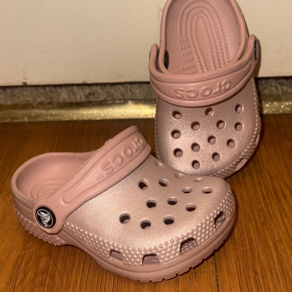 Crocs Toddler Classic Clogs Pink C2/C3 Slip-On Shoes Lightweight Water Shoes